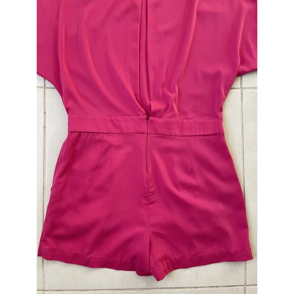 Diane von Furstenberg Romper Shorts Soleil Silk Stretch Pleated FLAW - Picture 7 of 15